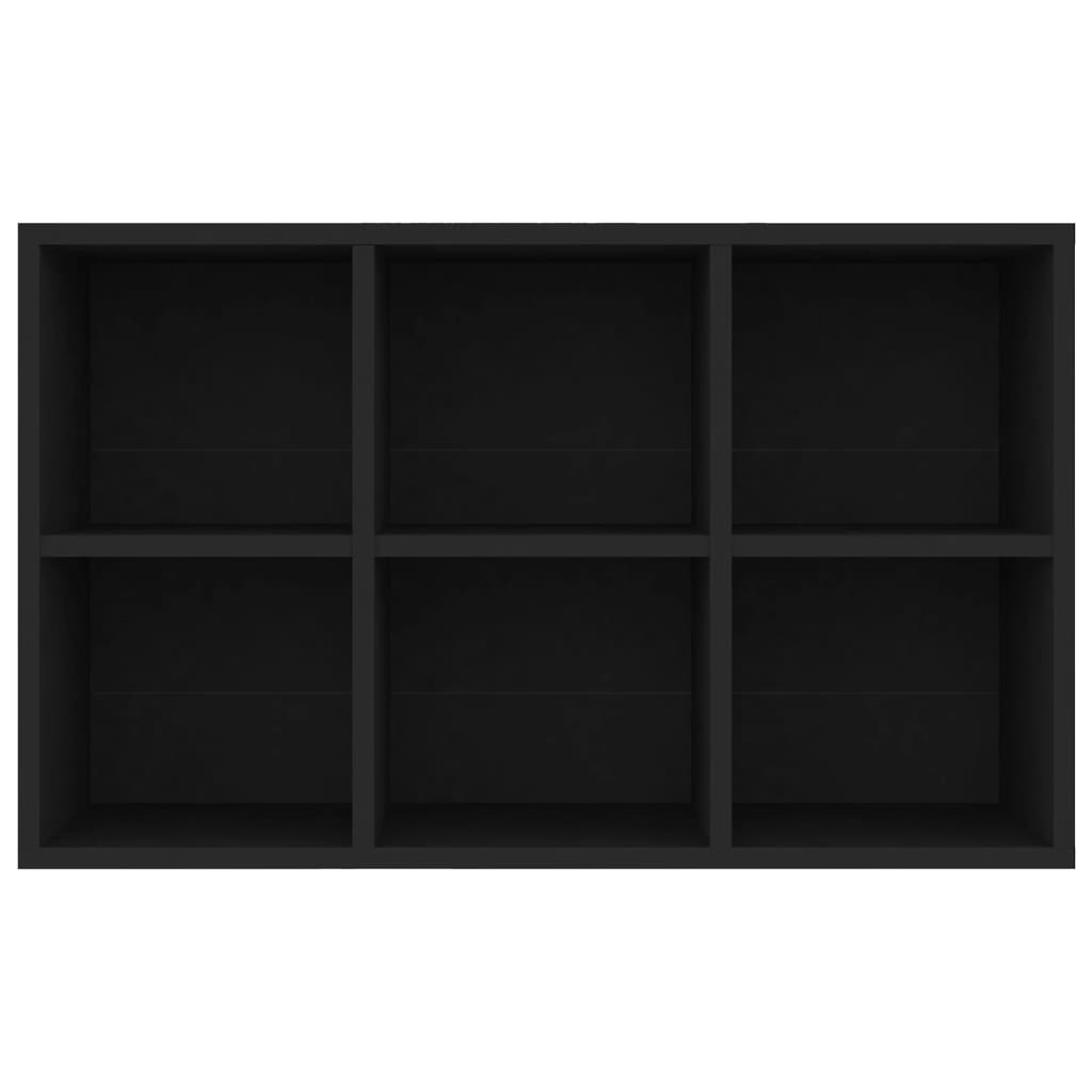 vidaXL Knygų/šoninė spintelė, juoda, 66x30x98 cm, MDP