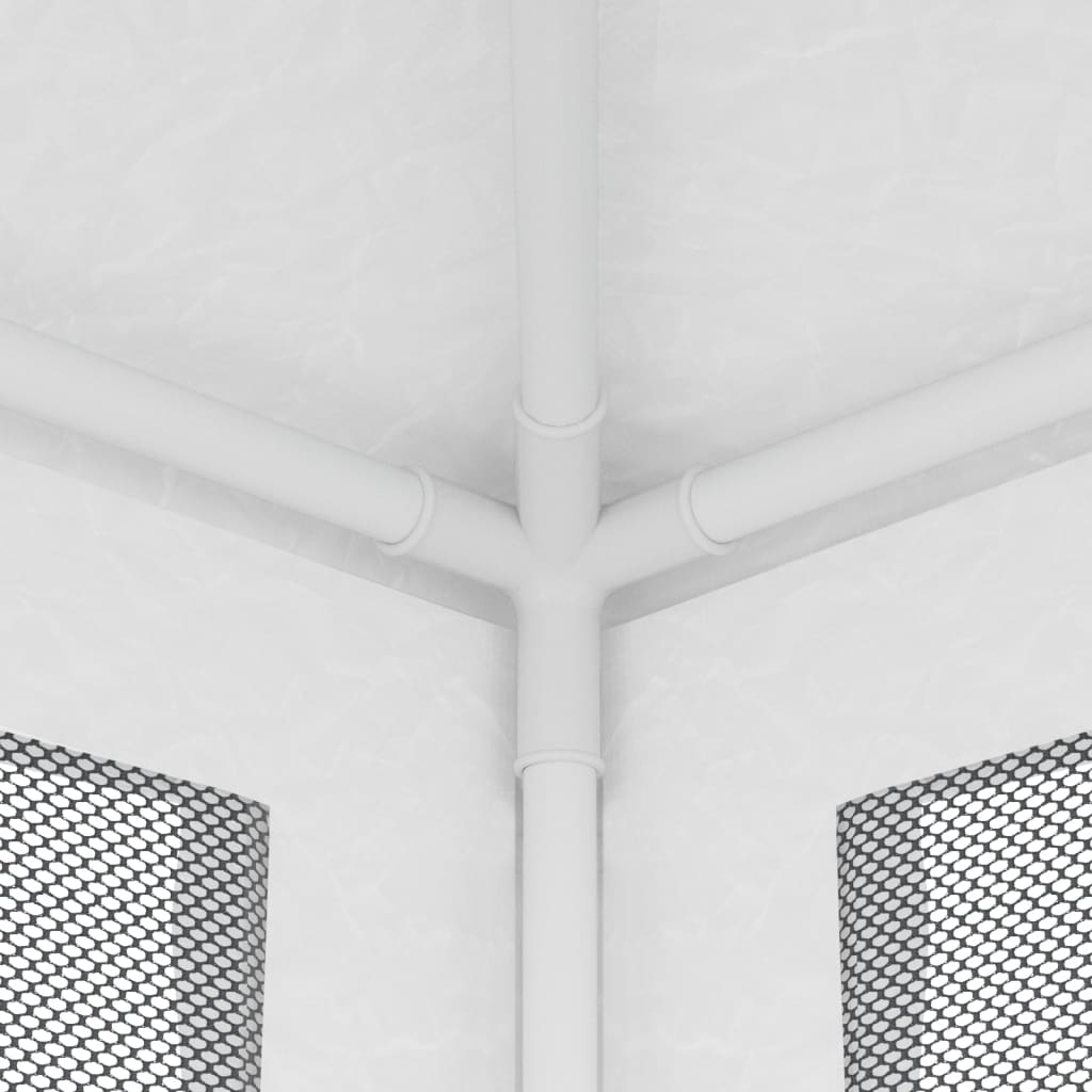 vidaXL Proginė palapinė su 4 tinklinėmis sienomis, balta, 2,5x2,5m