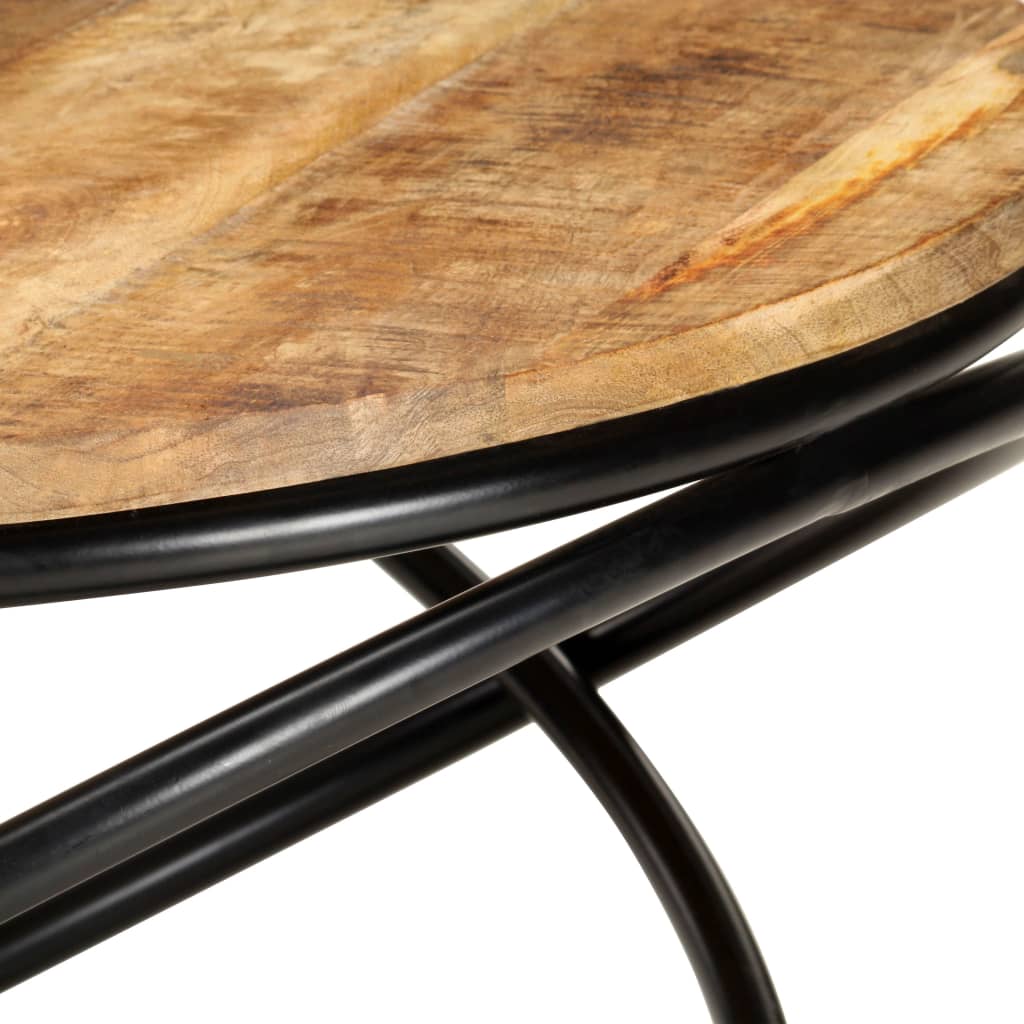 vidaXL Kavos staliukas, juodas, 60x60x40cm, mango medienos masyvas