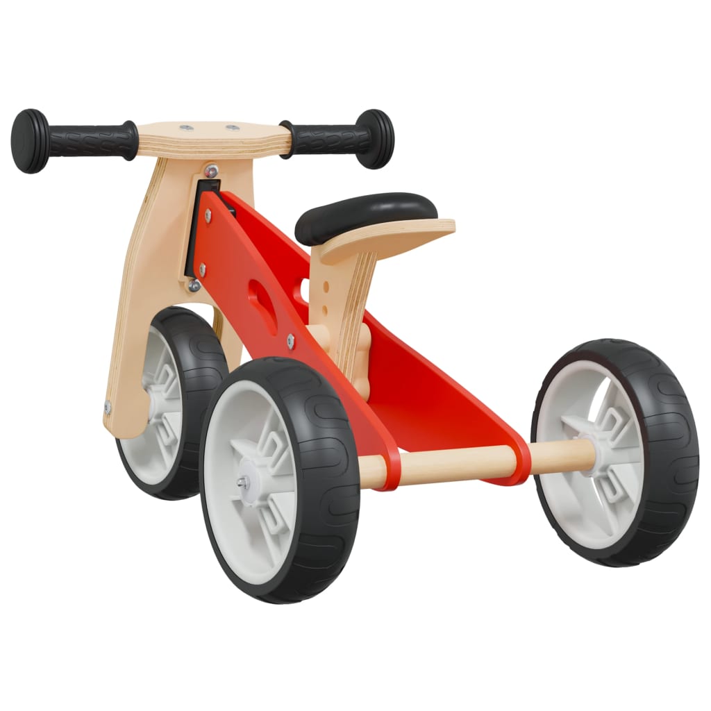 vidaXL Vaikiškas balansinis dviratis, 2-1, raudonos spalvos