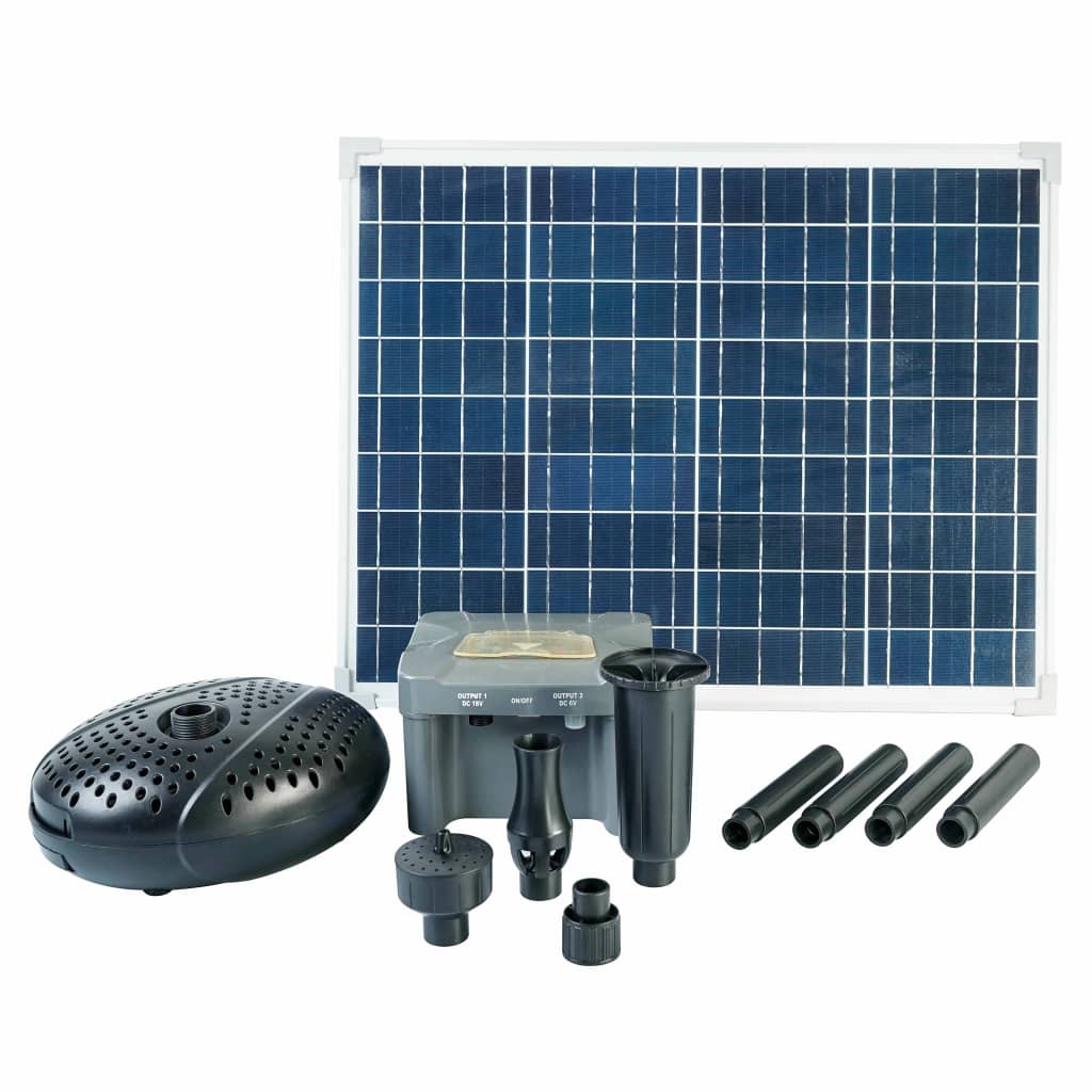 Ubbink SolarMax 2500 komplektas su saulės moduliu, siurbliu ir akum.