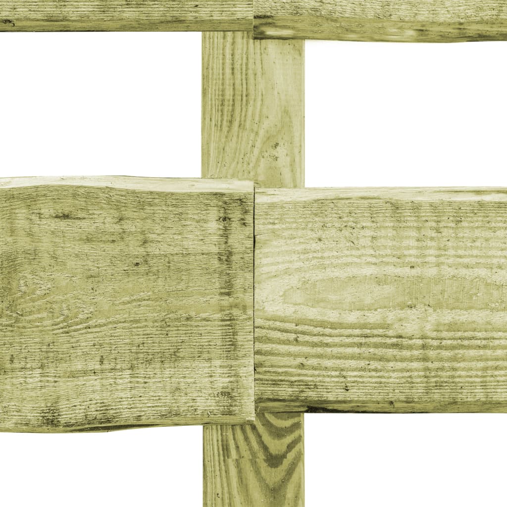 vidaXL Sodo tvoros su 2 skersiniais, 4vnt., 510x90cm, pušies mediena