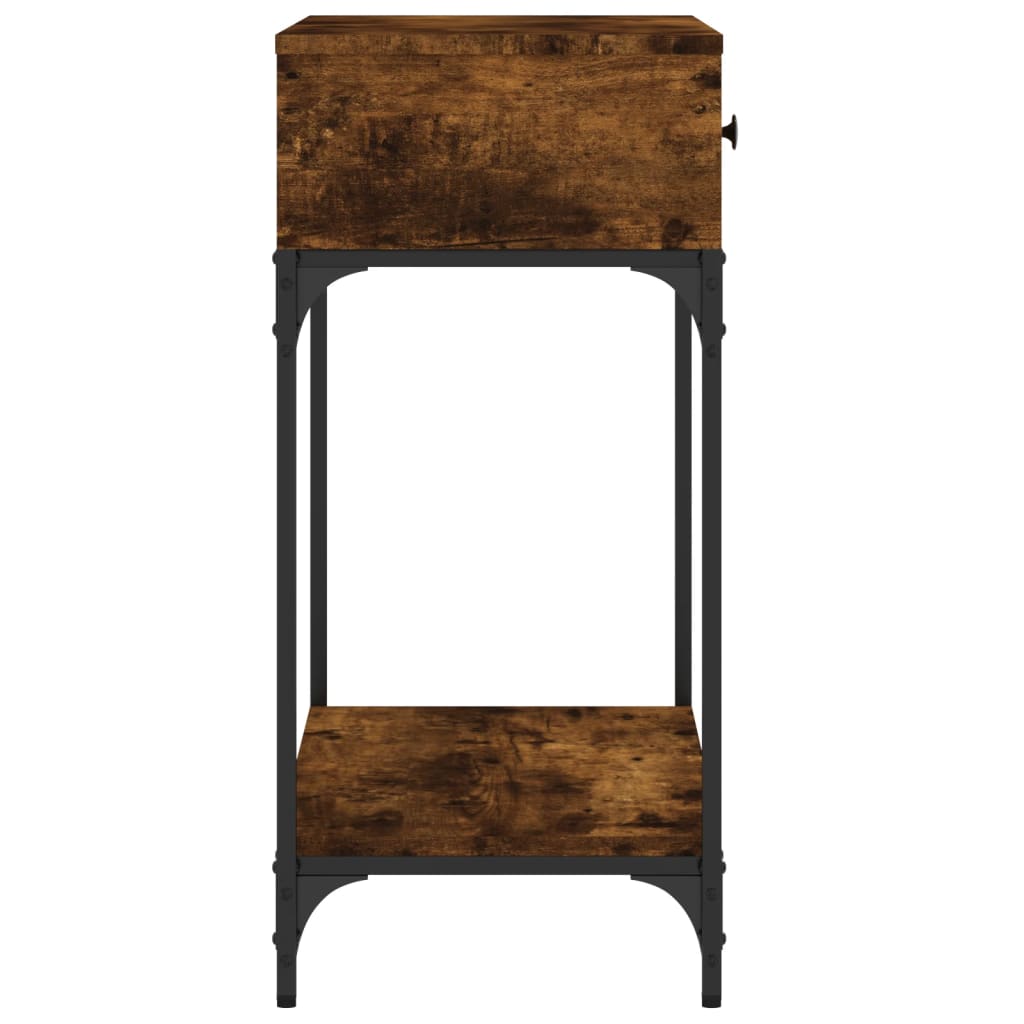 vidaXL Kavos staliukas, dūminio ąžuolo, 75x34,5x75cm, apdirbta mediena
