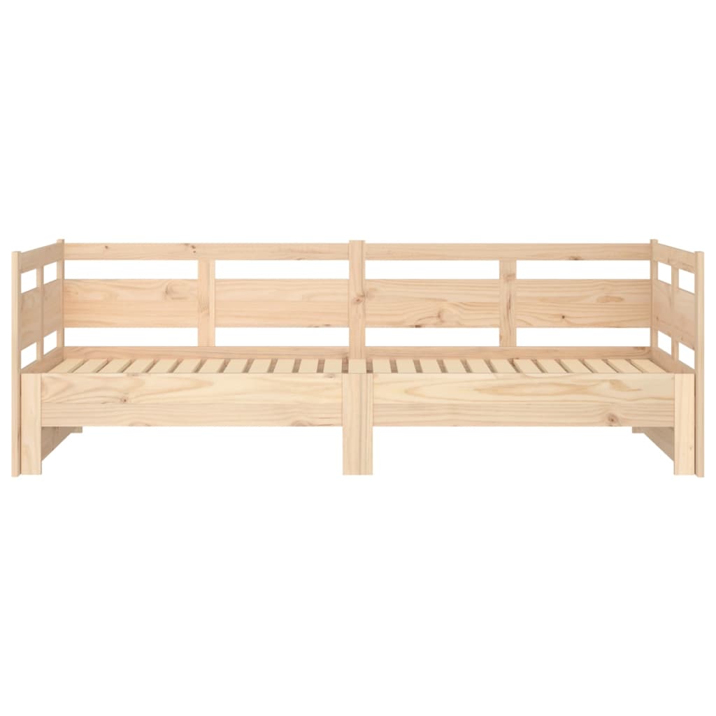 vidaXL Ištraukiama lova, 2x(80x200)cm, pušies medienos masyvas
