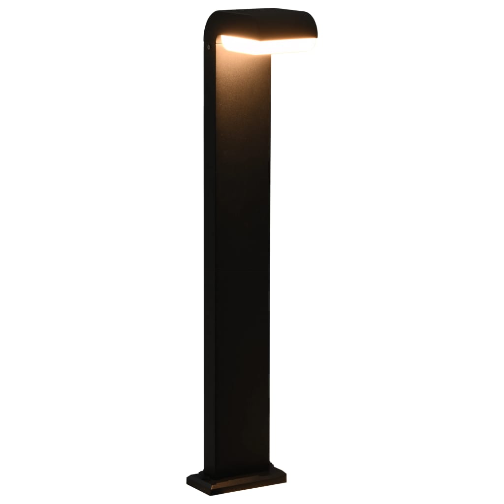 vidaXL Lauko LED šviestuvas, juodos sp., 9W, ovalo formos