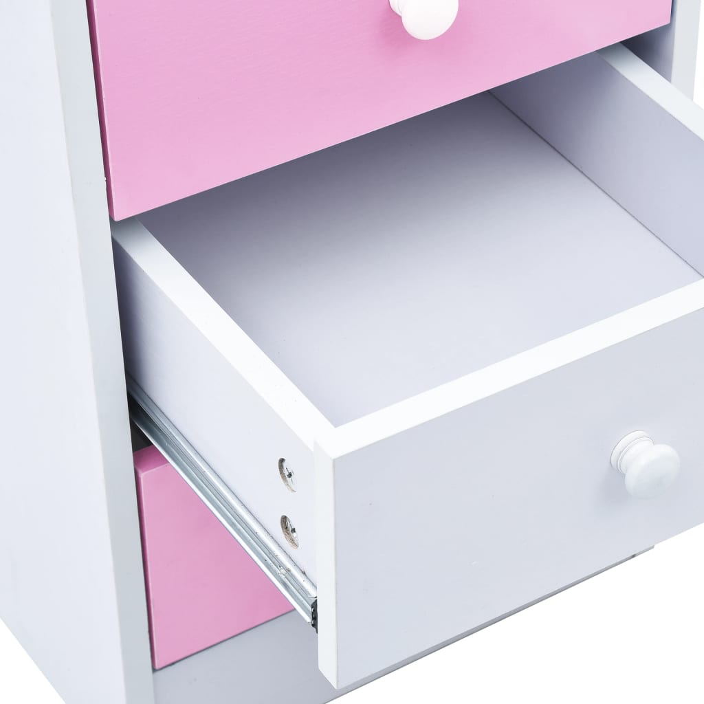vidaXL Vaikiškas piešimo stalas, rožinis ir baltas, pakreipiamas