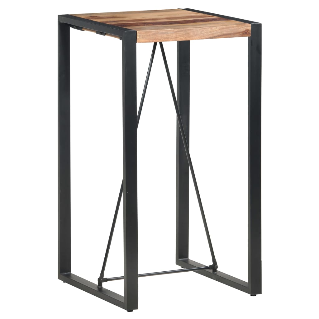 vidaXL Baro stalas, 60x60x110cm, rausvosios dalbergijos masyvas