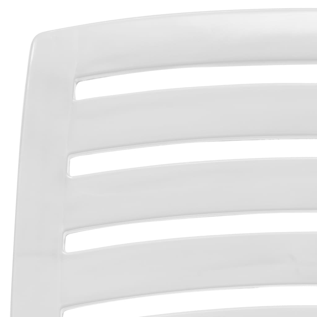 vidaXL Sulankstomos paplūdimio kėdės, 4 vnt., baltos, plastikas