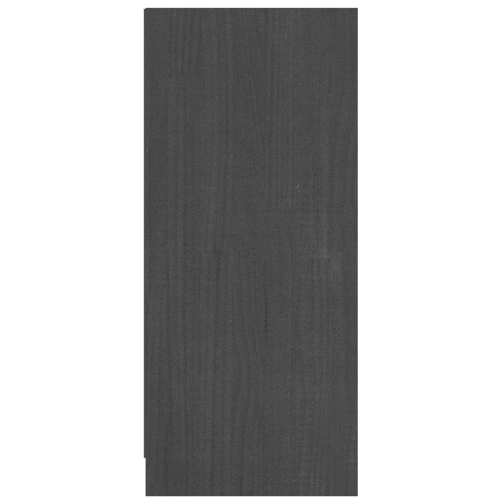vidaXL Šoninė spintelė, pilka, 70x33x76cm, pušies medienos masyvas