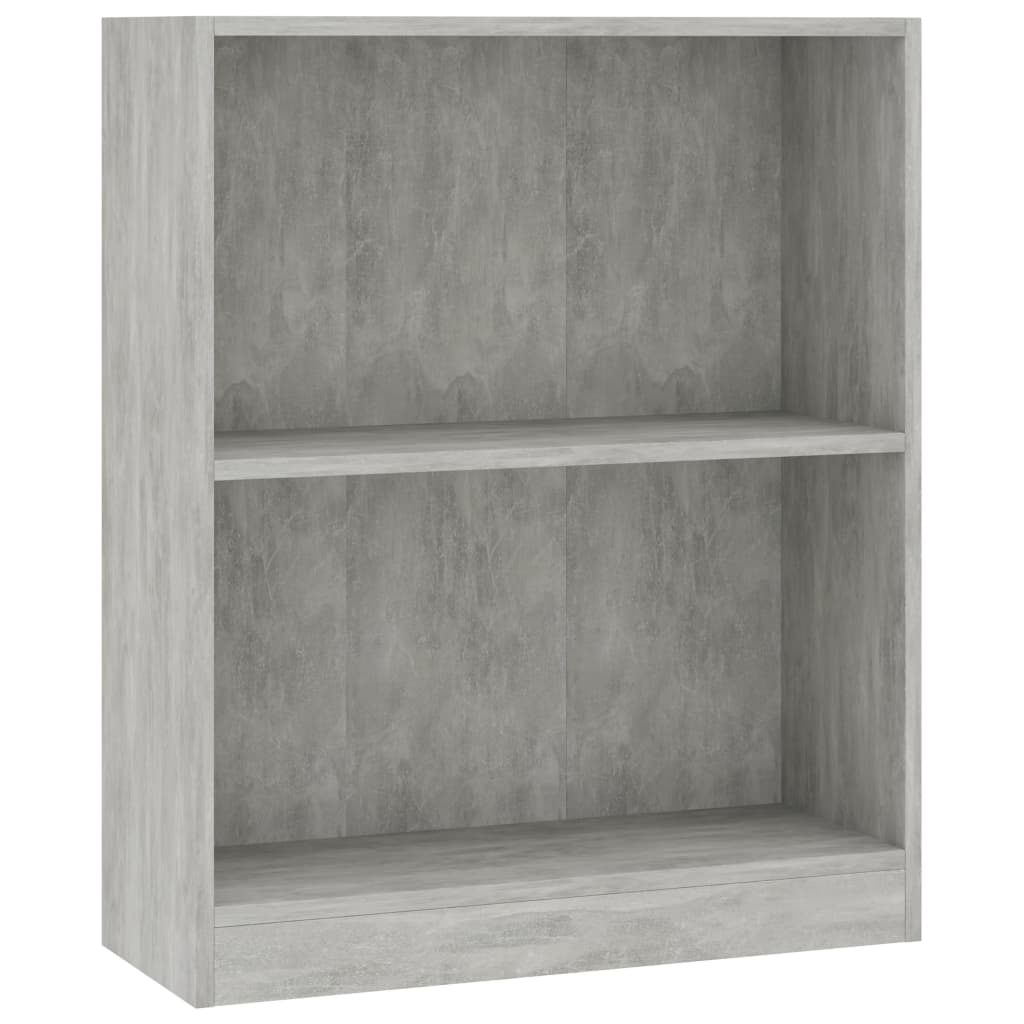 vidaXL Lentyna knygoms, betono pilkos spalvos, 60x24x76 cm, mediena