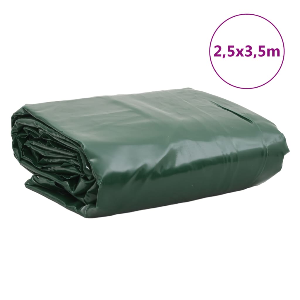 vidaXL Tentas, žalios spalvos, 2,5x3,5m, 650g/m²