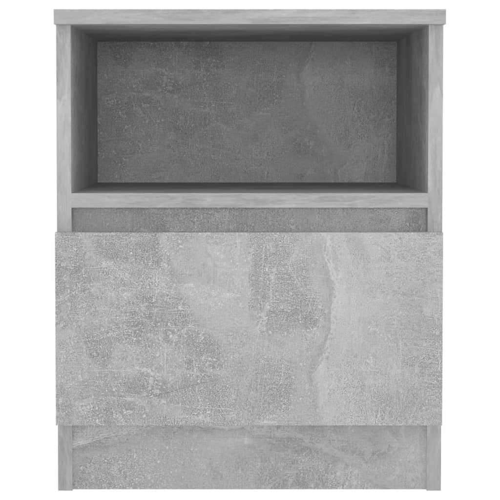 vidaXL Naktinė spintelės, betono pilkos spalvos, 40x40x50cm, MDP