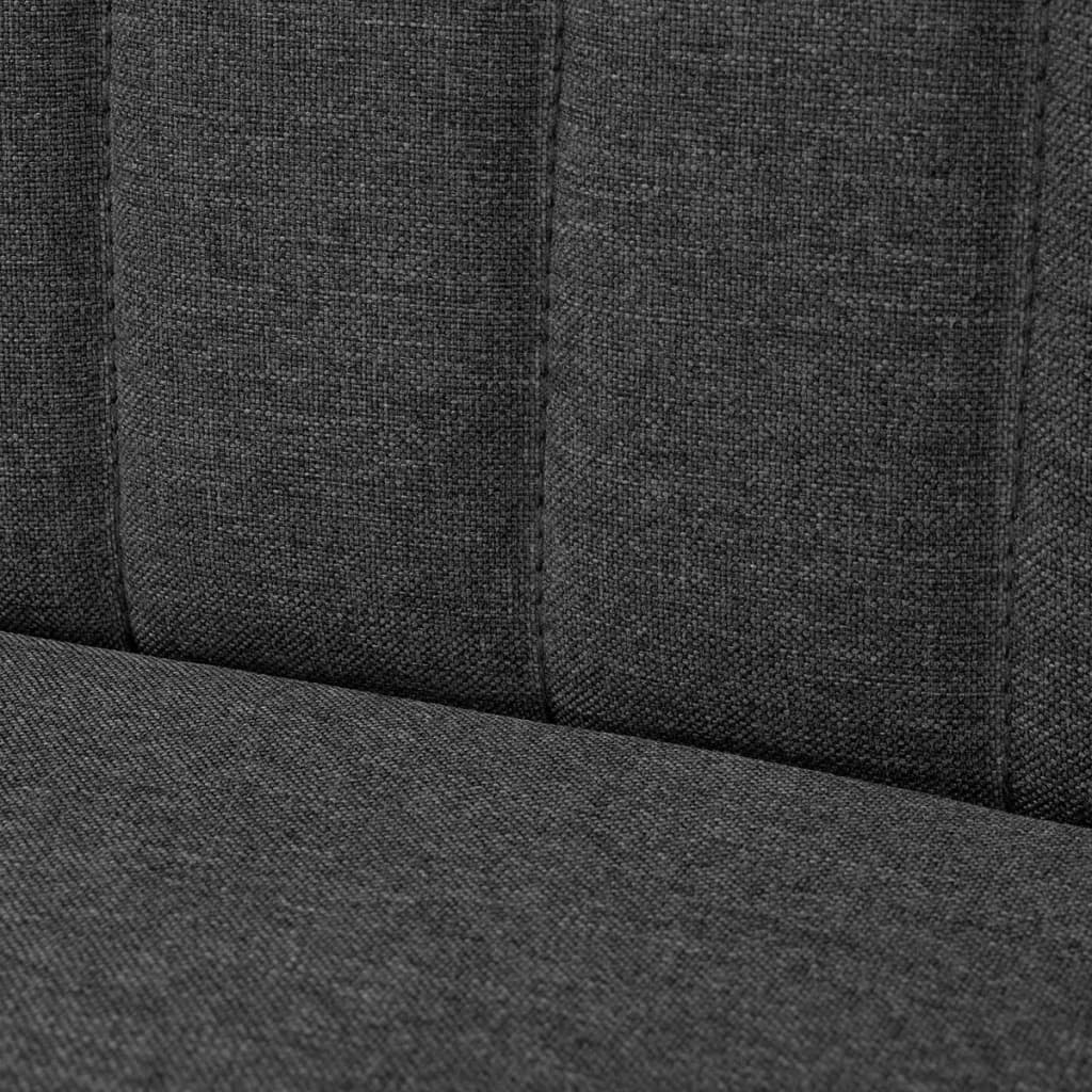 vidaXL Sofa, tamsiai pilka, audinys, 117x55,5x77cm