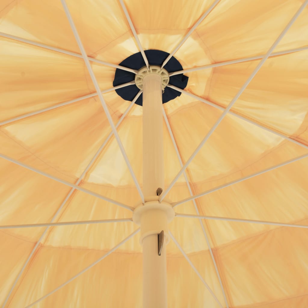 vidaXL Paplūdimio skėtis, natūralios sp., 240 cm, havajietiškas st.