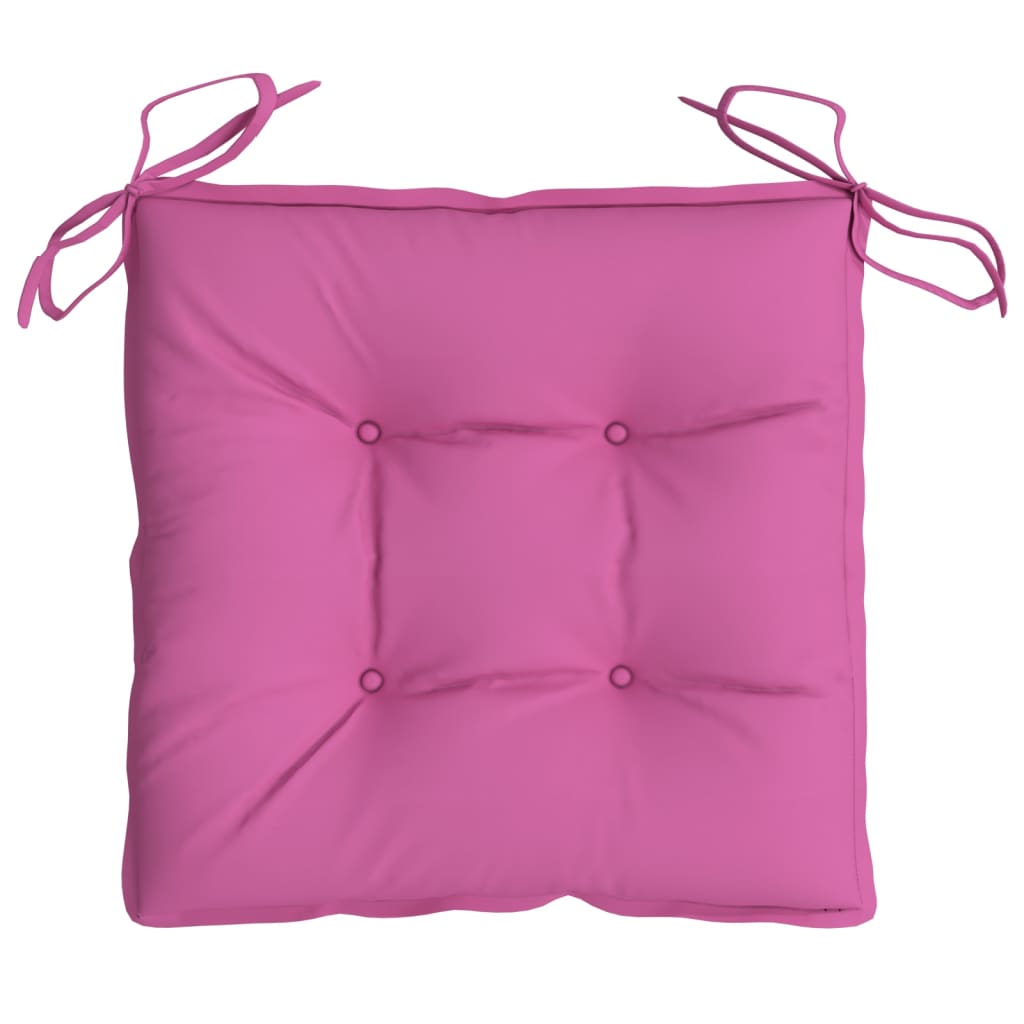 vidaXL Kėdės pagalvėlės, 2vnt., rožinės spalvos, 40x40x7cm, audinys