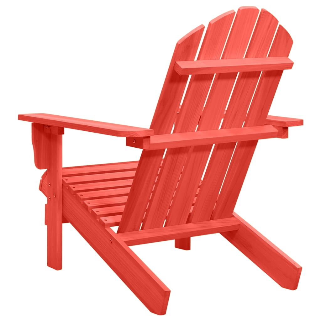vidaXL Sodo Adirondack kėdė, raudonos spalvos, eglės medienos masyvas