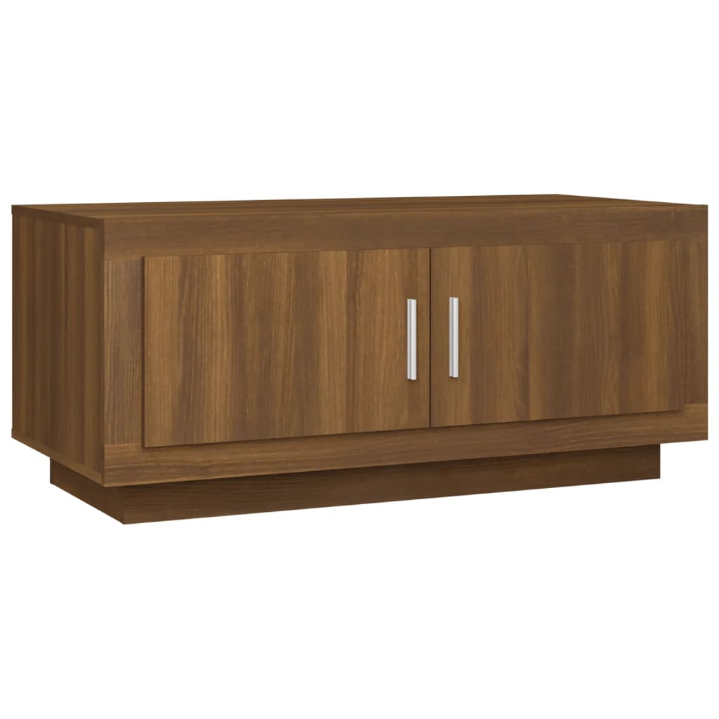 vidaXL Kavos staliukas, rudas ąžuolo, 102x50x45cm, apdirbta mediena