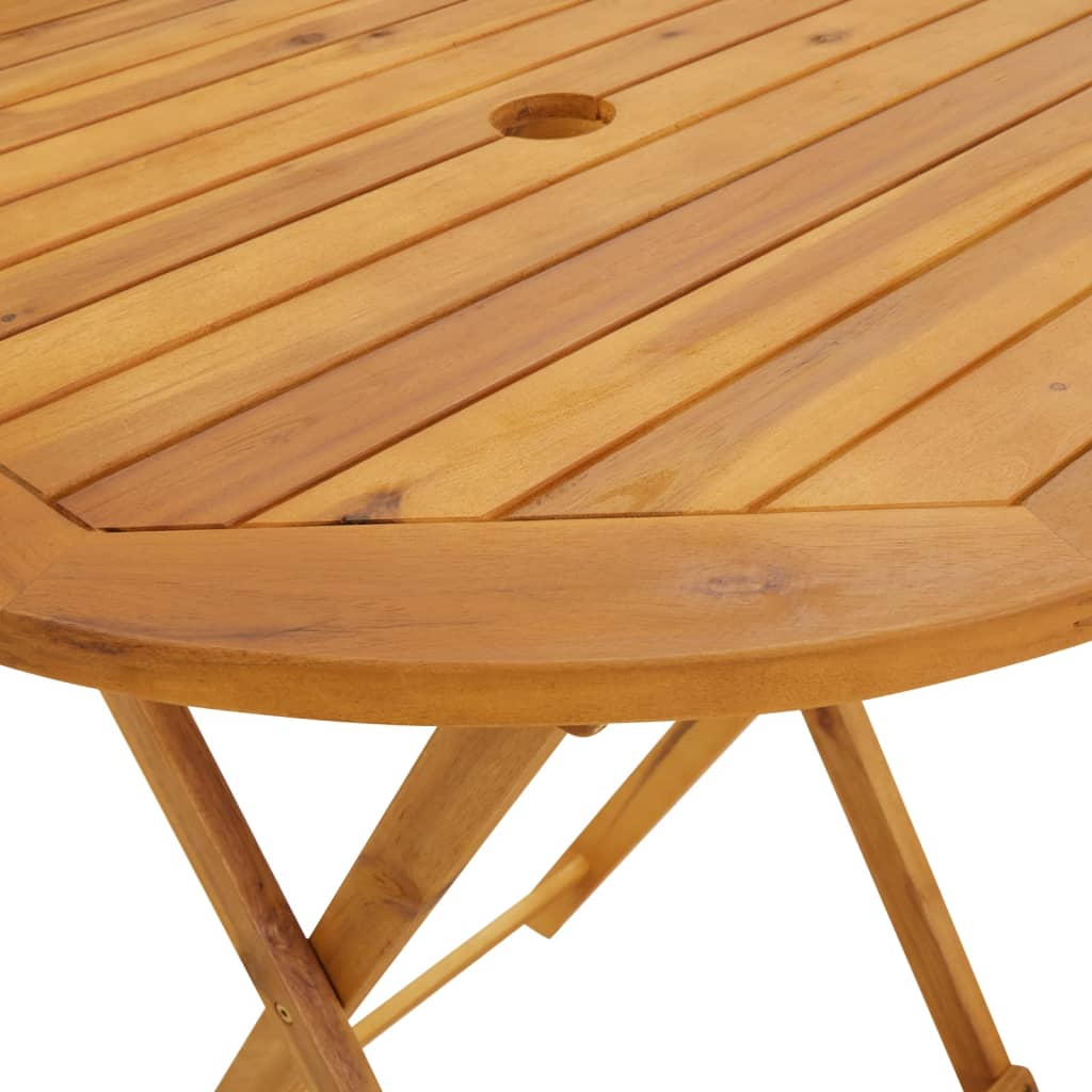 vidaXL Sulankstomas sodo stalas, 70cm, akacijos medienos masyvas