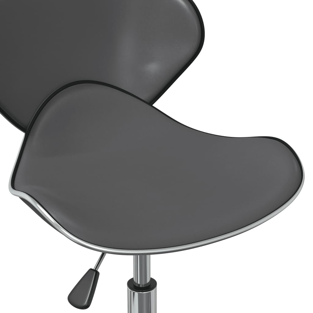 vidaXL Besisukančios valgomojo kėdės, 4vnt., pilkos, dirbtinė oda