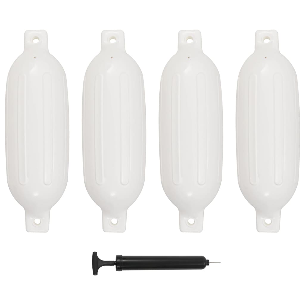 vidaXL Valties bortų apsaugos, 4vnt., baltos spalvos, 58,5x16,5cm, PVC