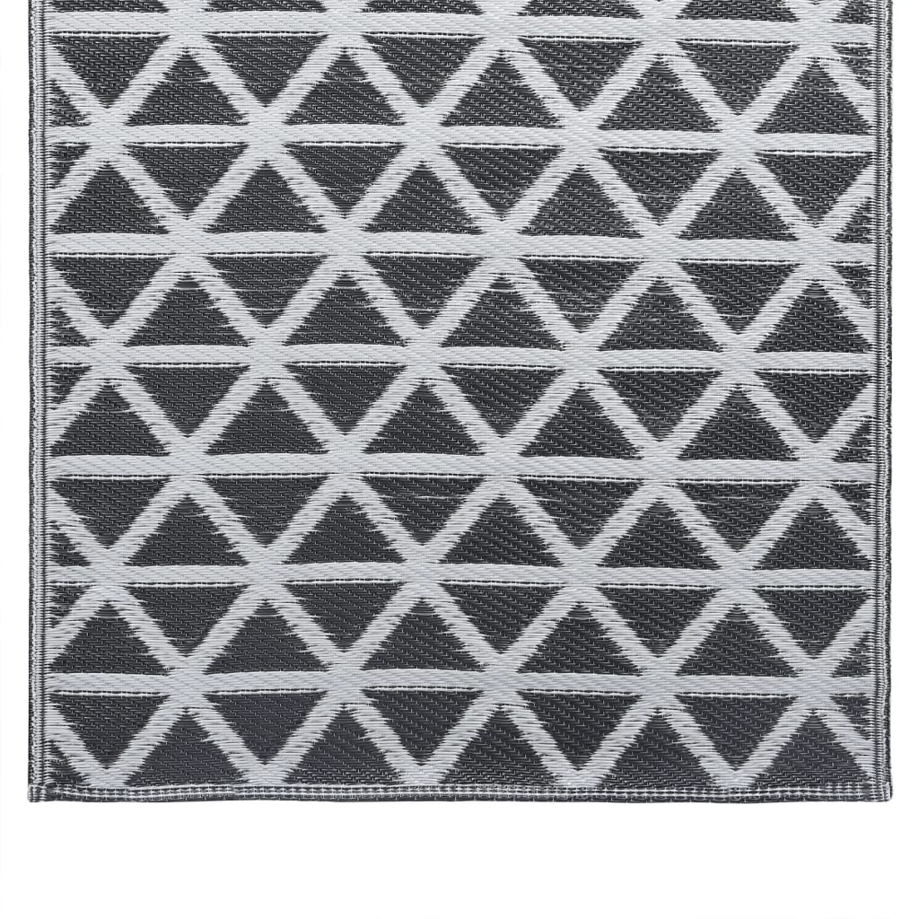 vidaXL Lauko kilimas, juodos spalvos, 120x180cm, PP