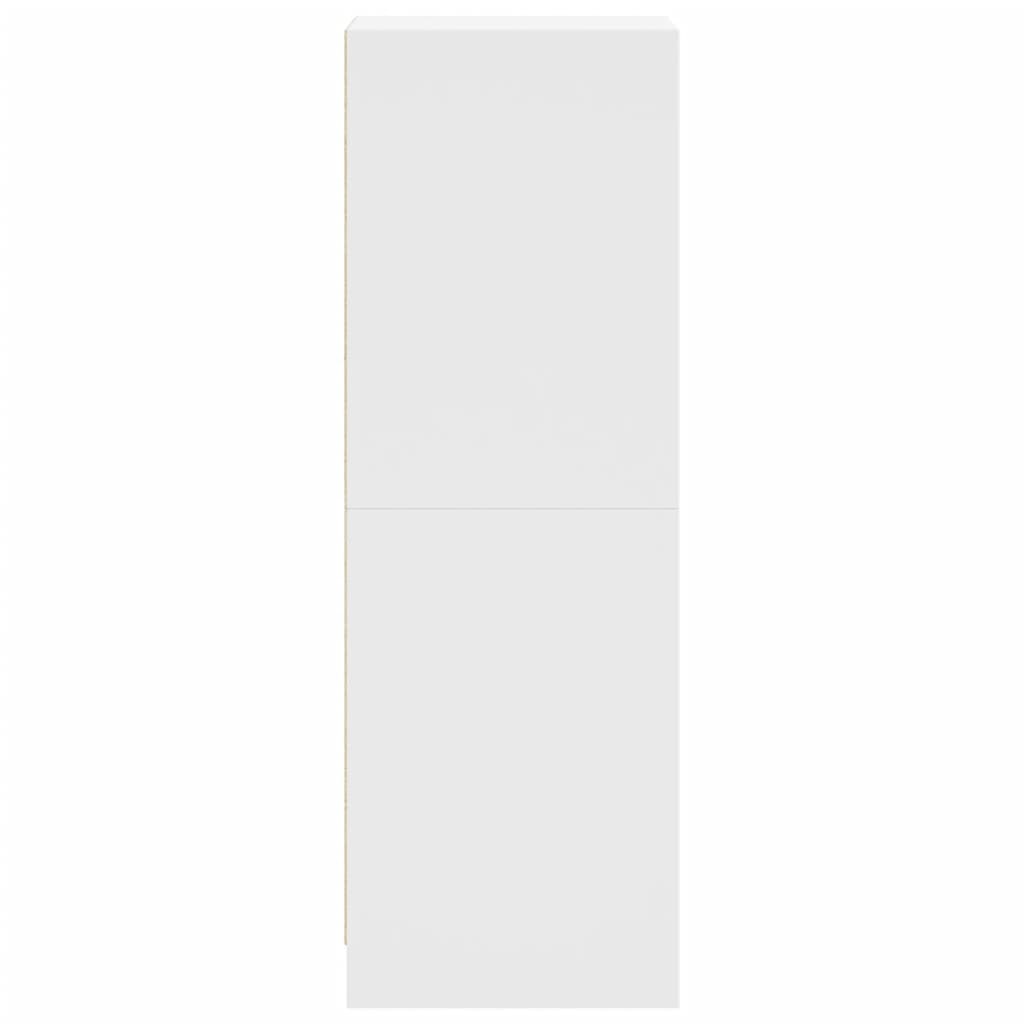 vidaXL Komoda su stiklinėmis durelėmis, baltos spalvos, 35x37x109cm