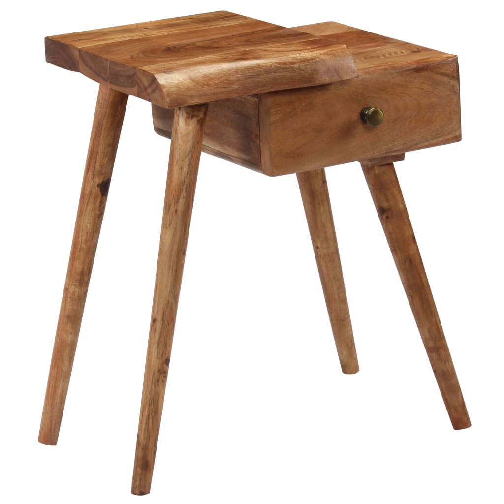vidaXL Naktinis staliukas, akacijos medienos masyvas, 45x32x55cm