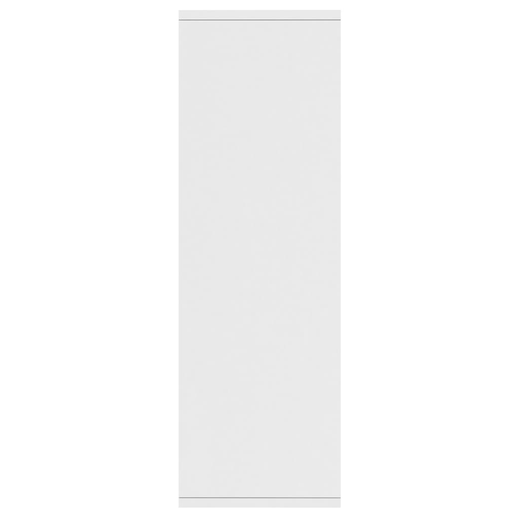 vidaXL Knygų/šoninė spintelė, balta, 50x25x80cm, apdirbta mediena