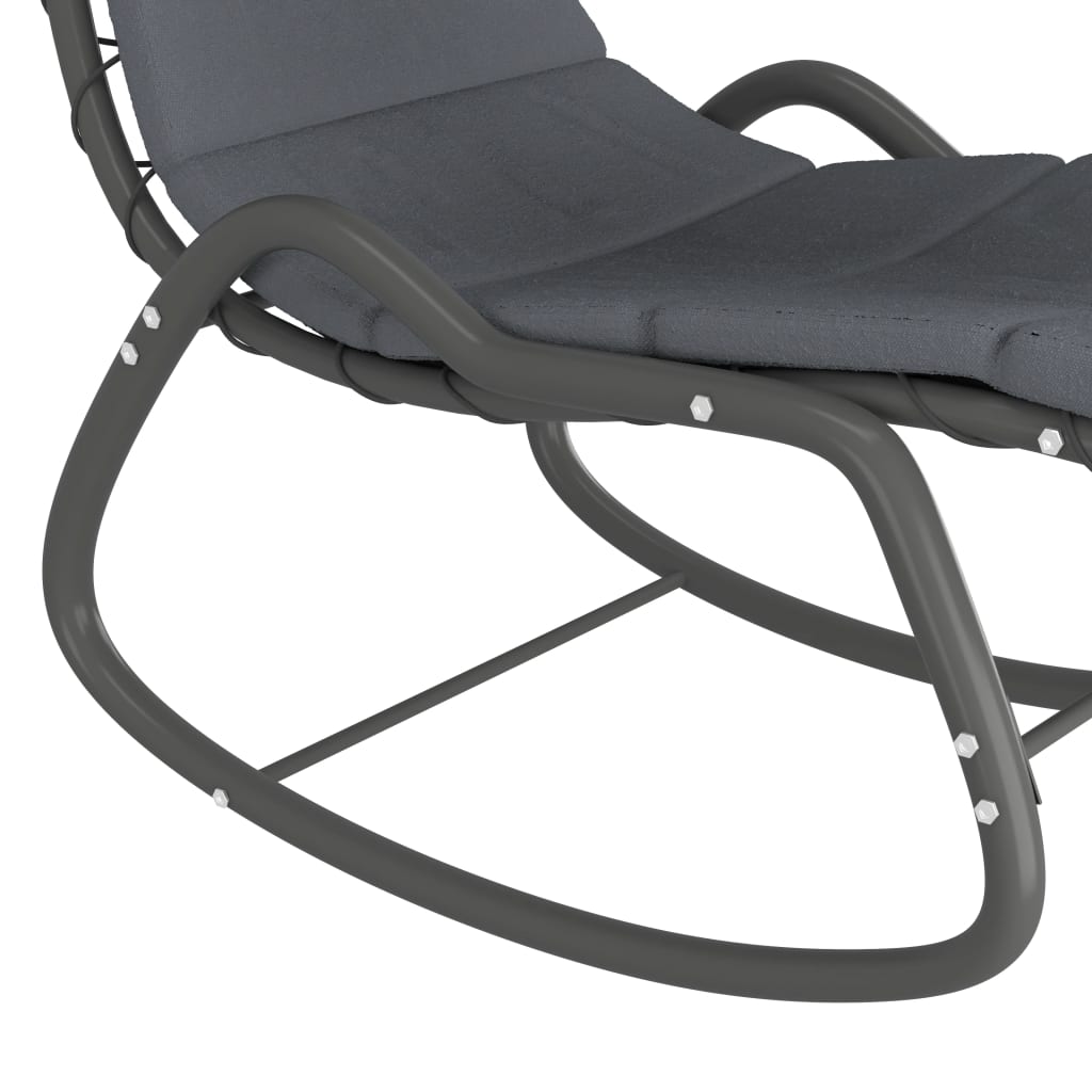 vidaXL Supama sodo kėdė, pilkos spalvos, 160x80x195cm, audinys