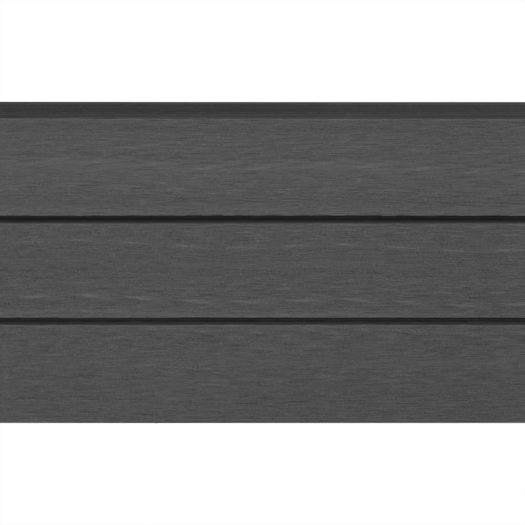 vidaXL Tvoros rinkinys, pilkas, 526x185cm, 3 kvadratinės, WPC