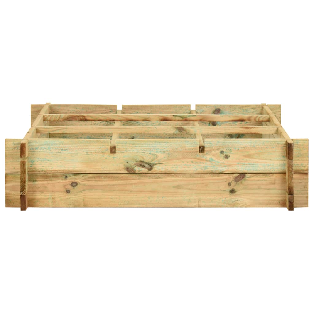 vidaXL Lovelis, 90x90x20cm, impregnuota mediena, aukštas