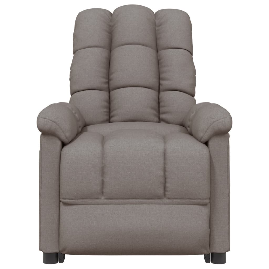 vidaXL Elektrinis masažinis krėslas, taupe spalvos, audinys