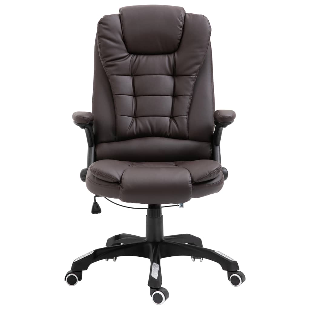 vidaXL Biuro kėdė, ruda, dirbtinė oda