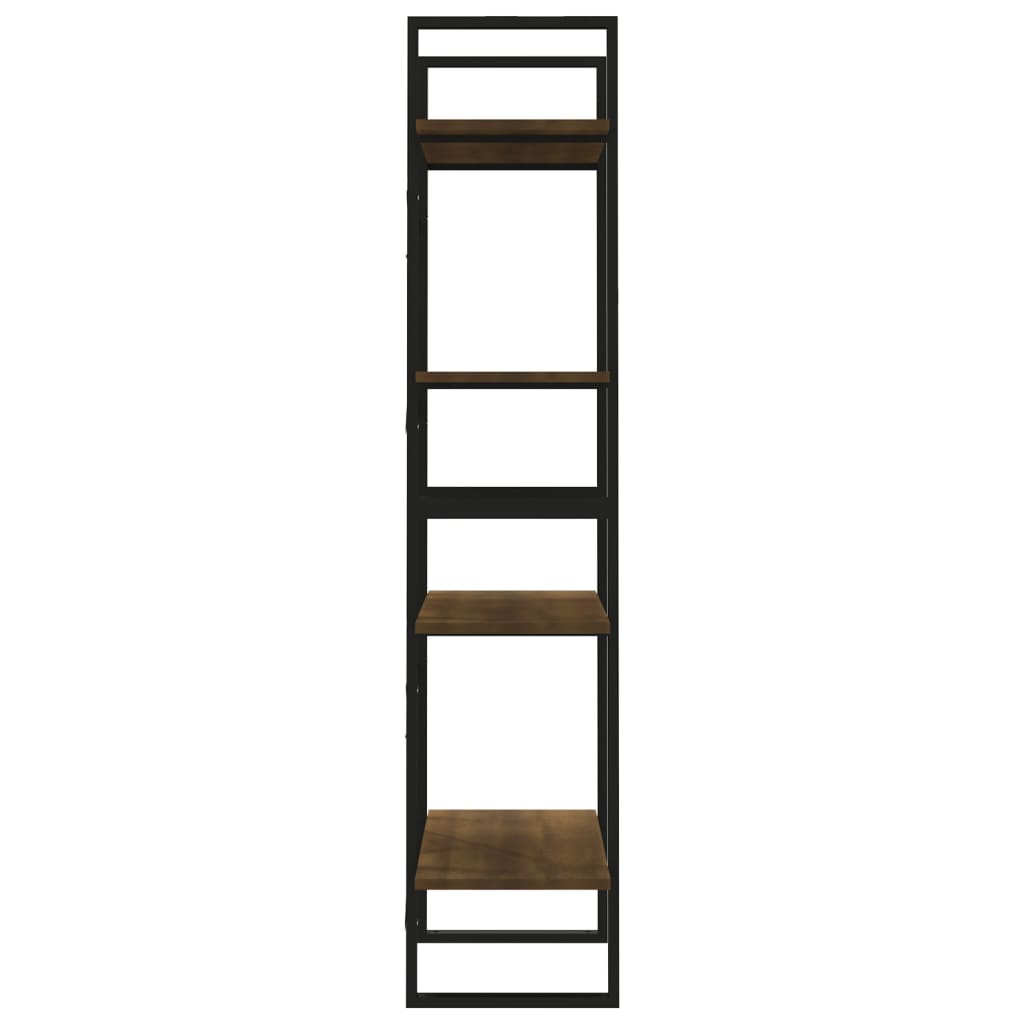 vidaXL Spintelė knygoms, 4 aukštų, ruda, 60x30x140cm, mediena