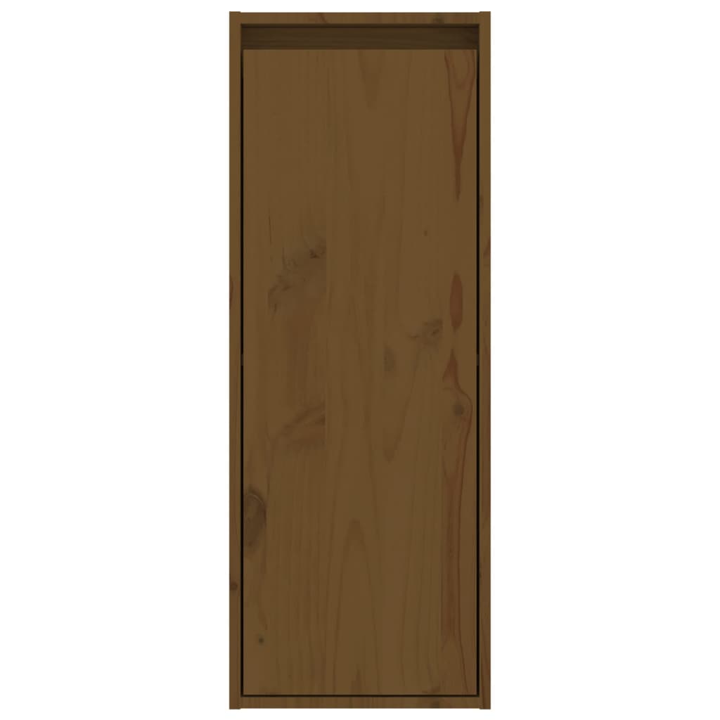 vidaXL Sieninės spintelės, 2vnt., medaus rudos, 30x30x80cm, pušis