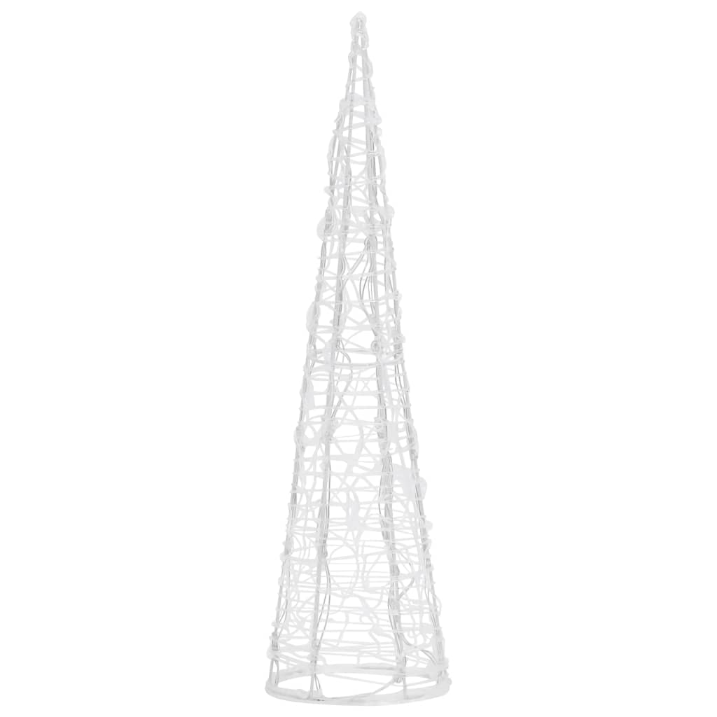 vidaXL Akrilinė LED dekoracija piramidė, šalta balta, 60cm