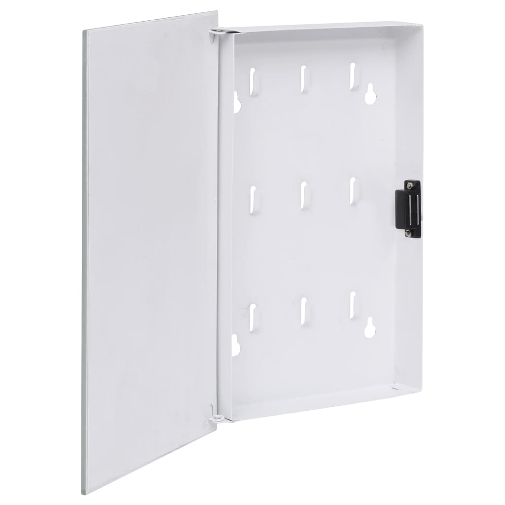 vidaXL Magnetinė raktų dėžutė, baltos spalvos, 30x20x5,5cm