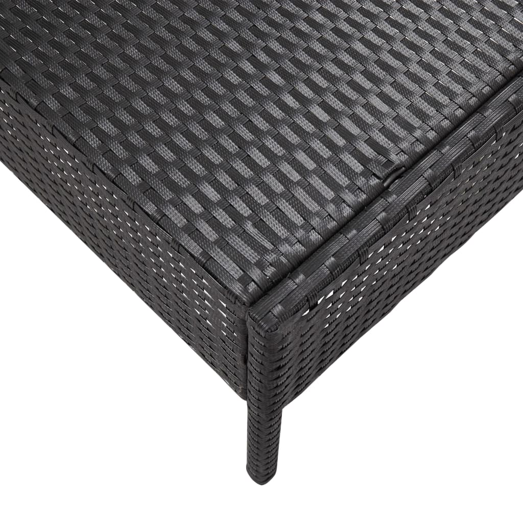vidaXL Poilsio komplektas su pagalvėmis, 6 dalių, juodas, ratanas