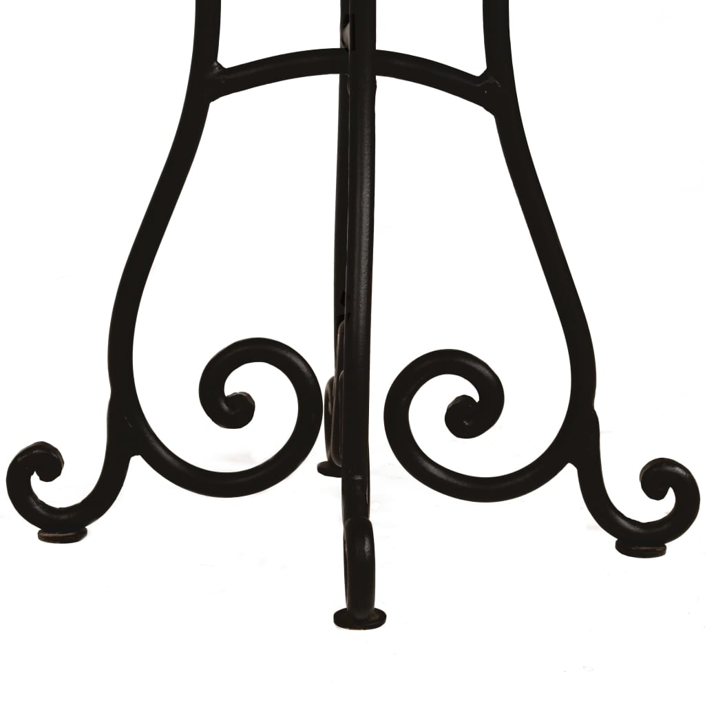 vidaXL Valgomojo stalas, akac. med. su rausv. dalb. apdaila, 80x76cm