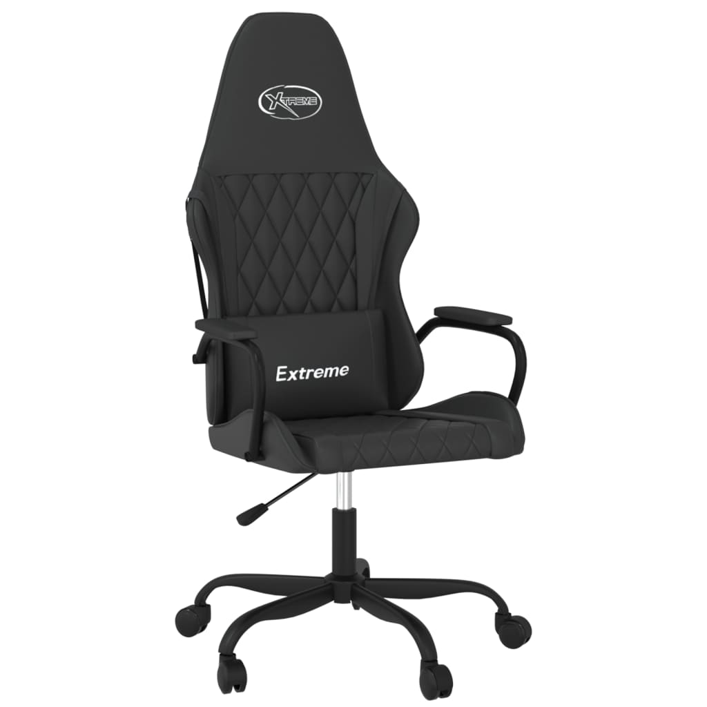 vidaXL Žaidimų kėdė, juodos spalvos, dirbtinė oda