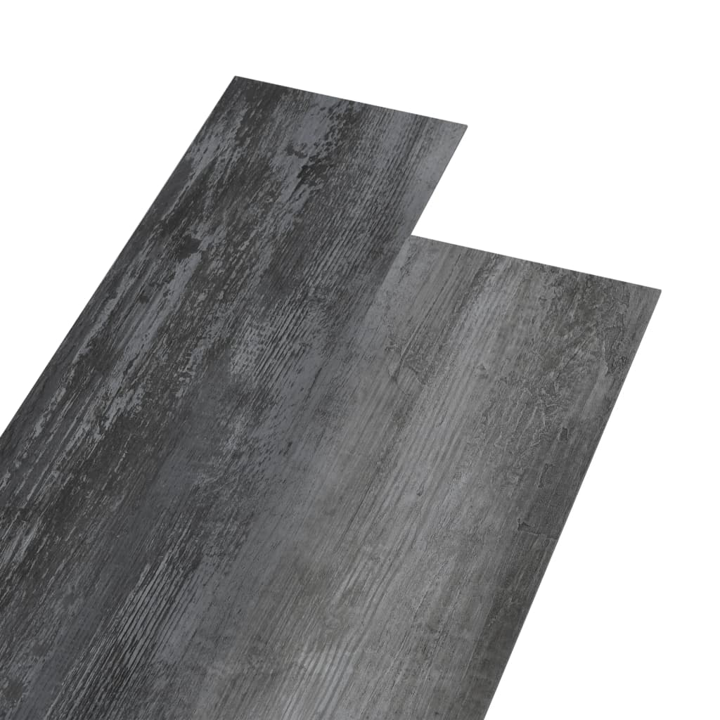 vidaXL Grindų plokštės, blizgi pilka, PVC, prilimpančios, 4,46m², 3mm