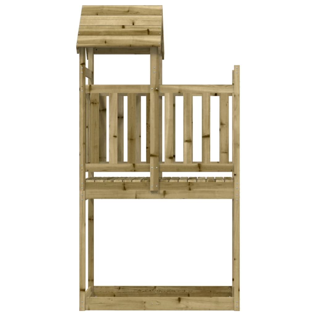 vidaXL Žaidimų bokštas, 52,5x110,5x214cm, impregnuota pušies mediena