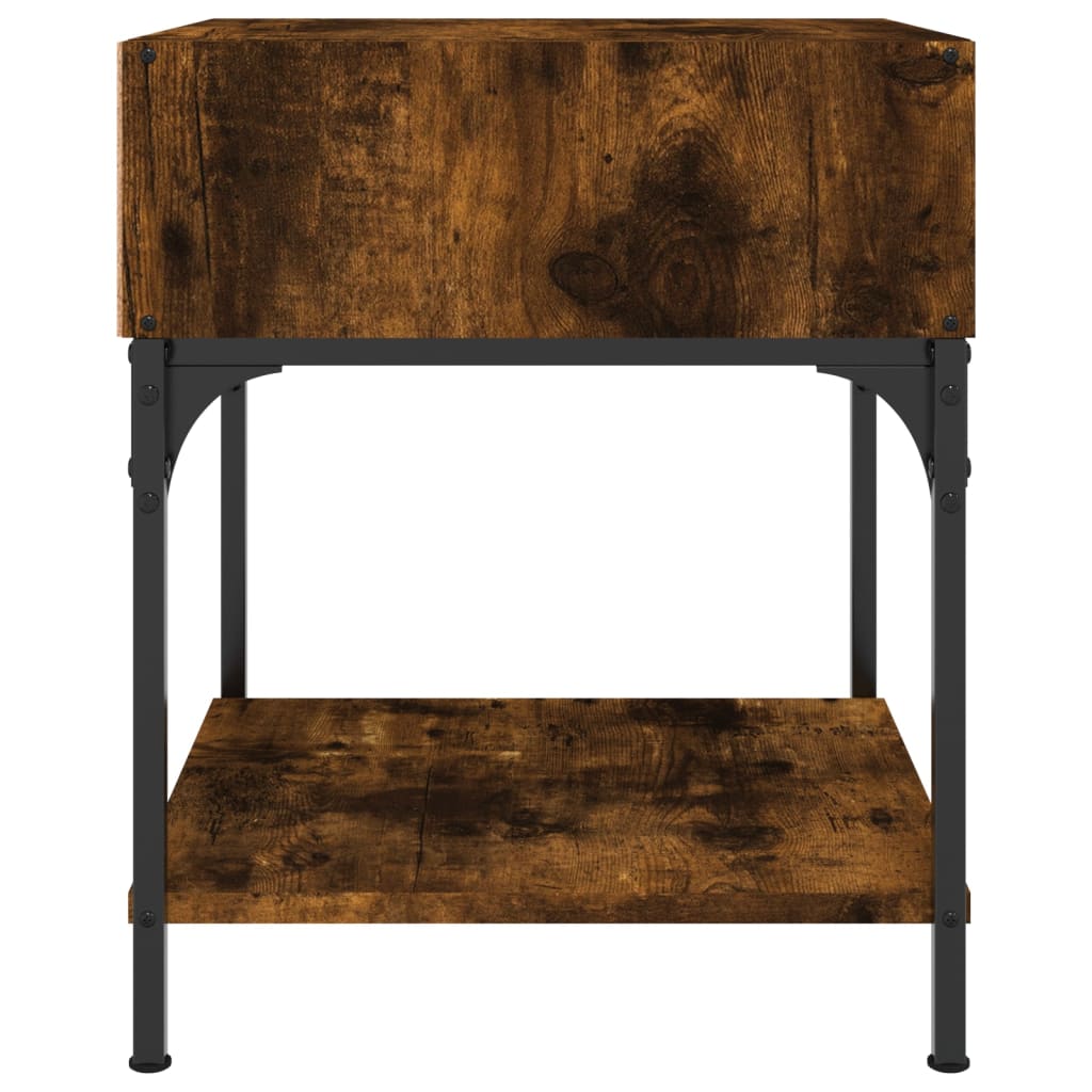 vidaXL Naktinis staliukas, dūminio ąžuolo, 40x41x50cm, mediena