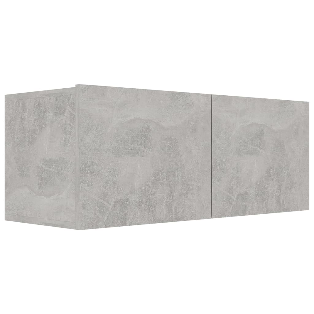 vidaXL Televizoriaus spintelių komplektas, 2 dalių, betono pilkas, MDP