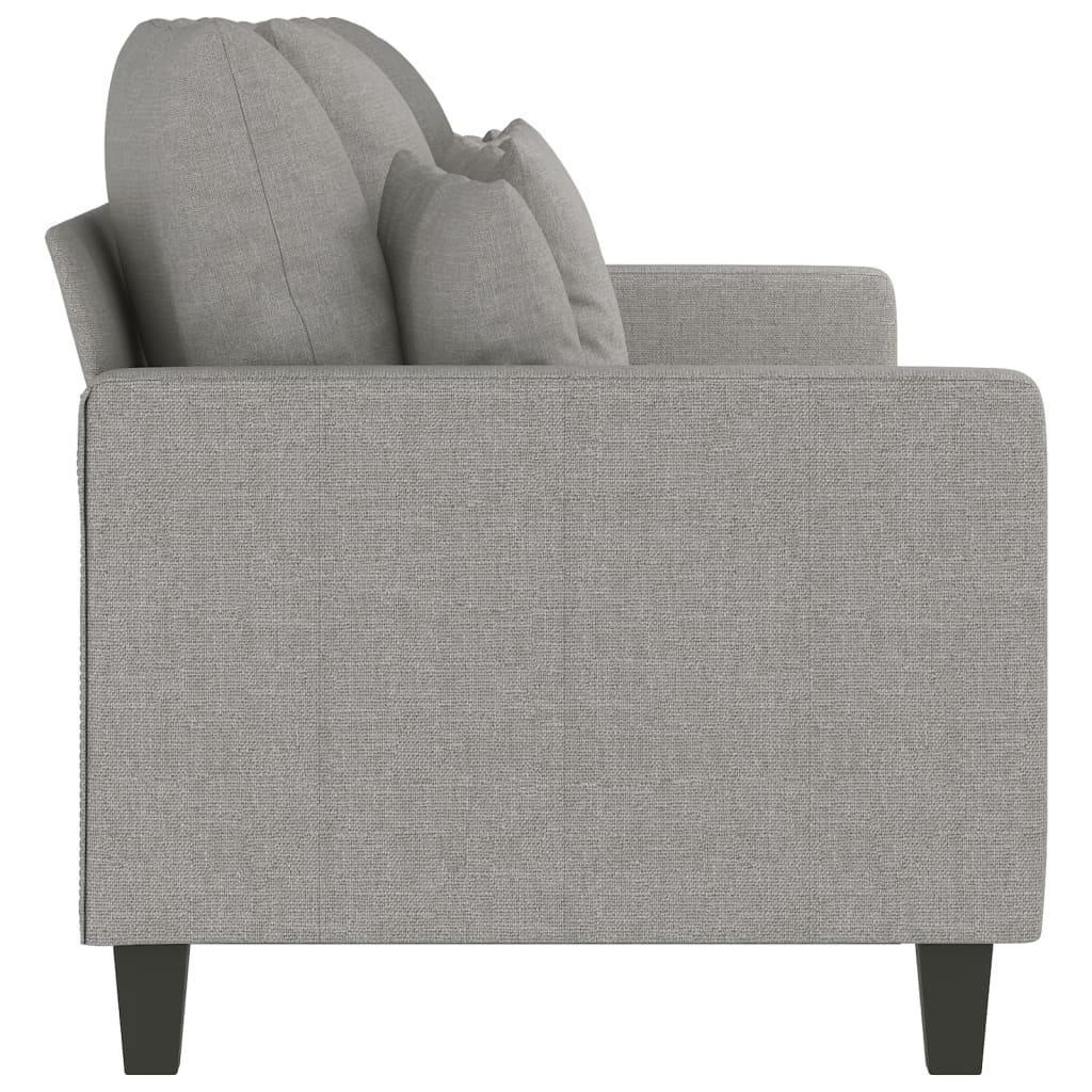 vidaXL Trivietė sofa, šviesiai pilkos spalvos, 180cm, audinys
