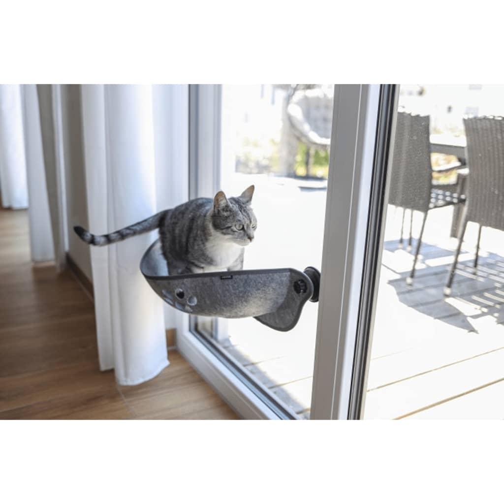 Kerbl Prie lango tvirtinamas gultas katėms Filzino, pilkas, 70x26x26cm