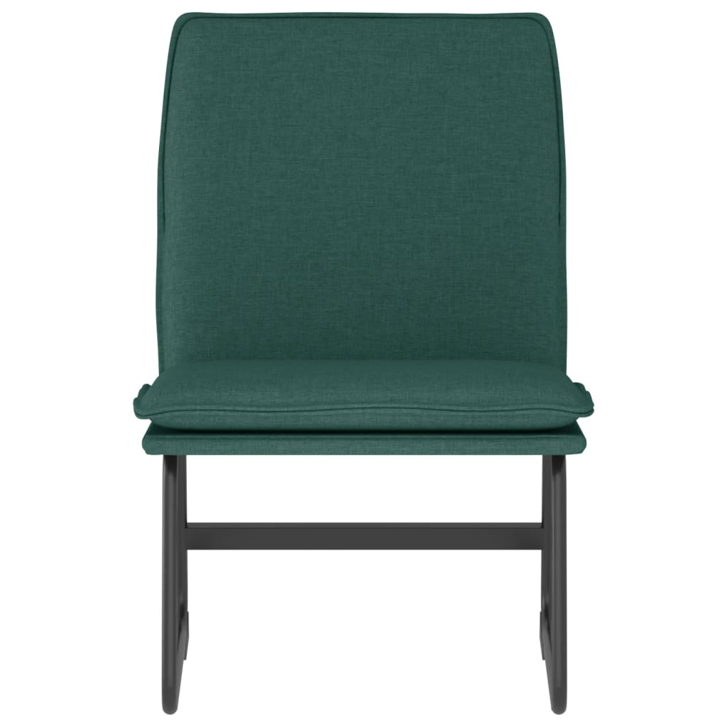 vidaXL Poilsio kėdė, tamsiai žalios spalvos, 52x75x76cm, audinys