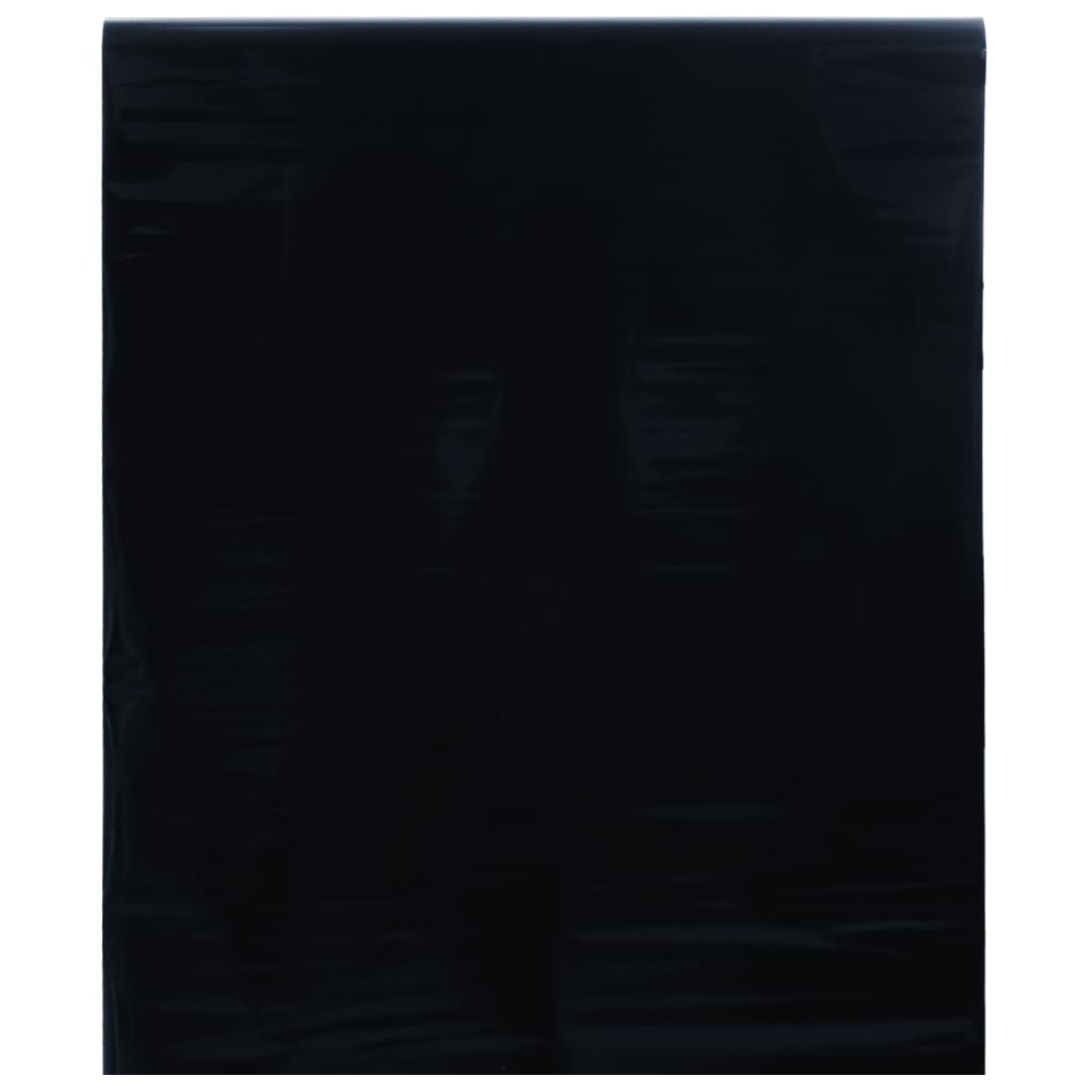 vidaXL Langų plėvelė, juoda, 45x1000cm, PVC, statinė, matinė