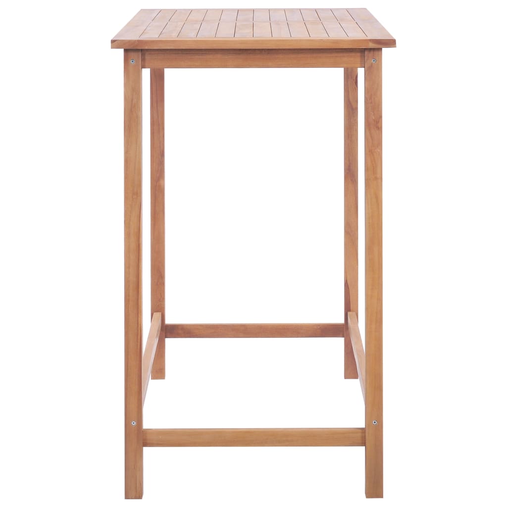 vidaXL Sodo baro stalas, 120x65x110cm, tikmedžio medienos masyvas