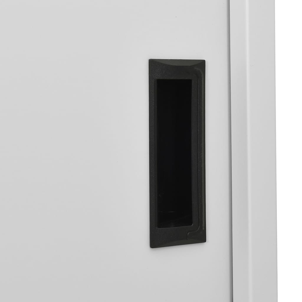 vidaXL Biuro spintelė su stumdomom durim, pilka, 90x40x180cm, plienas